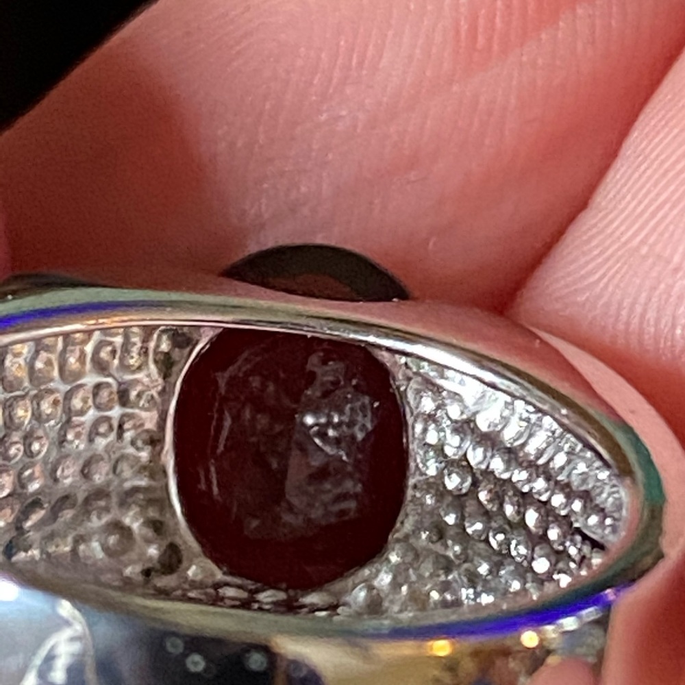 NWOT VERMELHO GARNET STERLING RING - Picture 3 of 9